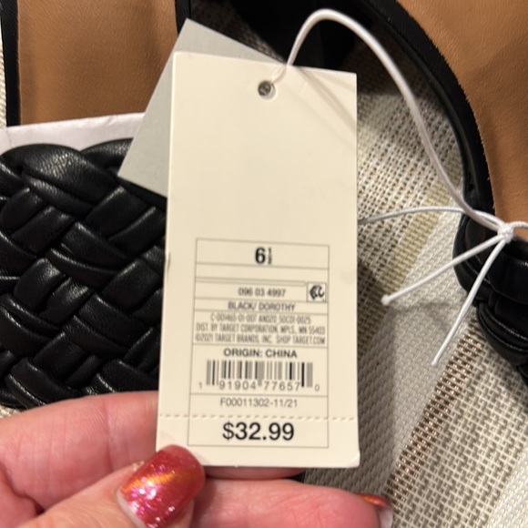 Women's Dorothy Slide 2.5” Heels with woven front detail- A New Day - Picture 5 of 8